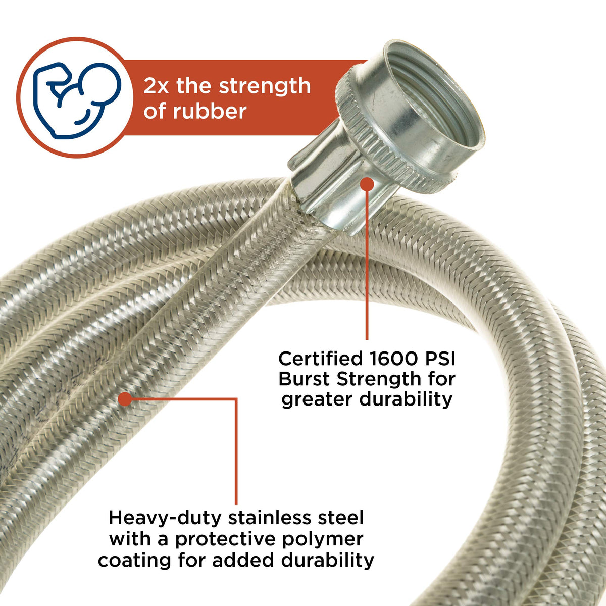 GE two hoses and four washers included for complete installation.