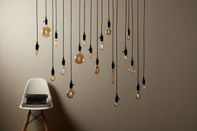 GE Vinta amber ST19 LED bulb enhances vintage décor in fixtures