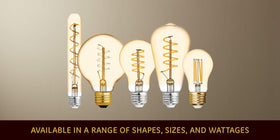 GE Vintage LED amber glass A19 two-pack packaging for upgrading multiple fixtures.