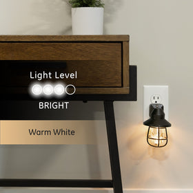 GE Vintage Night Light cage-design adds rustic charm to rooms