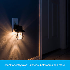 GE Vintage Night Light emits a 2200K warm glow for bedrooms and bathrooms.
