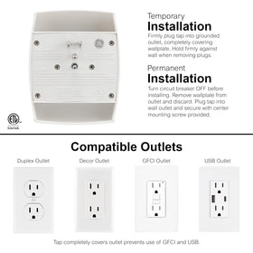 GE wall-tap charging station powers phones and tablets from a single outlet