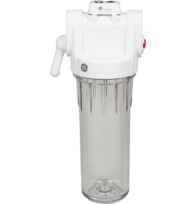 GE whole-house filtration sediment removal improves water clarity throughout the home.