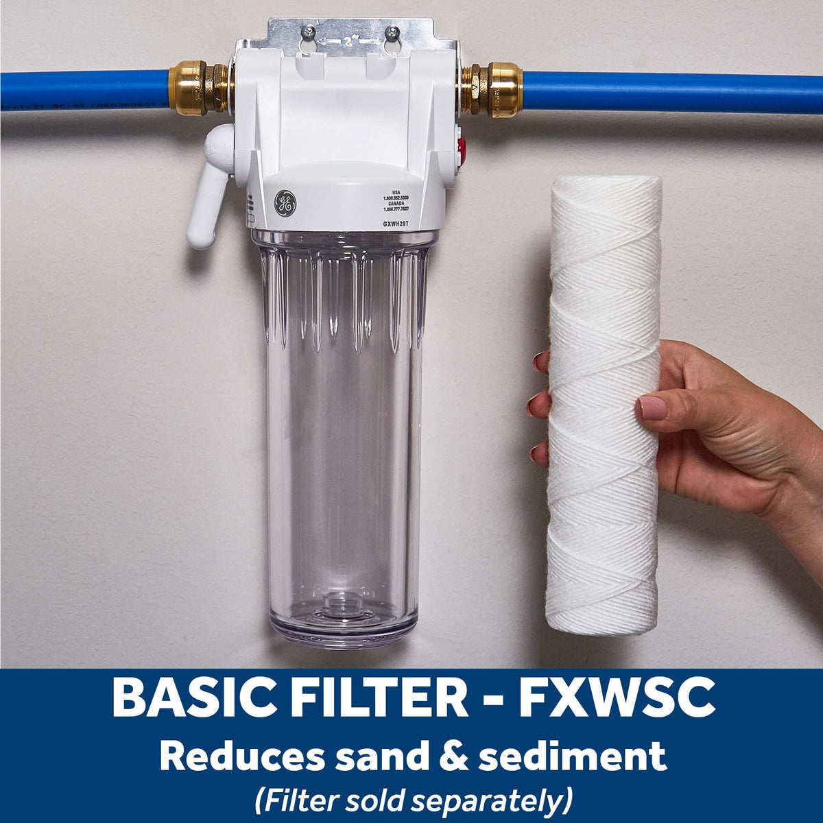GE whole-house water solution supports showers, dishwashers and laundry with cleaner water.