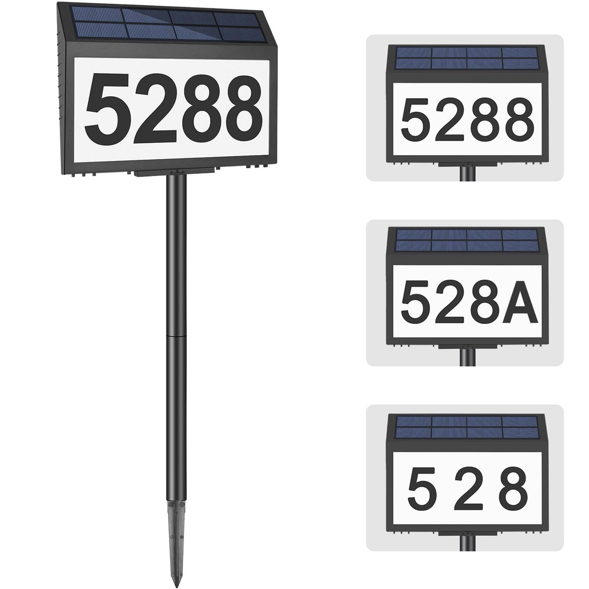 GEAGMAGC solar house numbers digital panel for day and night readability