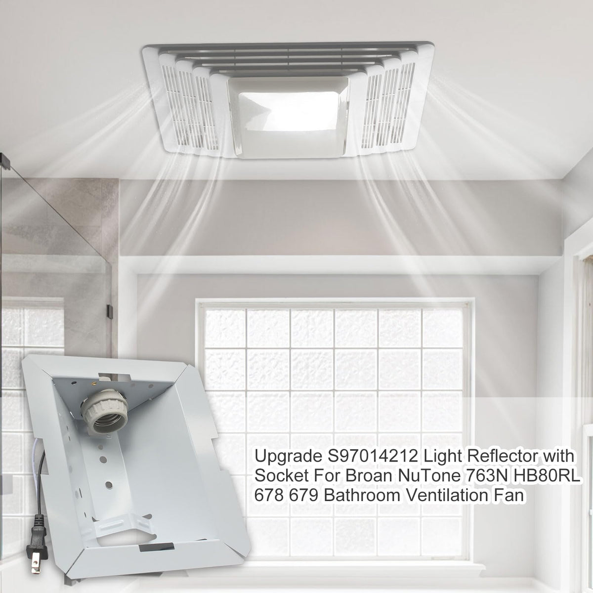 GEAIN S97014212 durable reflector supports reliable bathroom lighting.