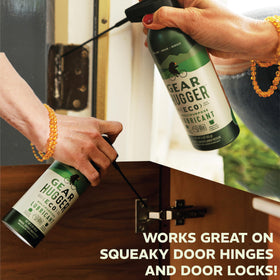 Gear Hugger two-pack lubricant on shelf signaling eco-friendly packaging