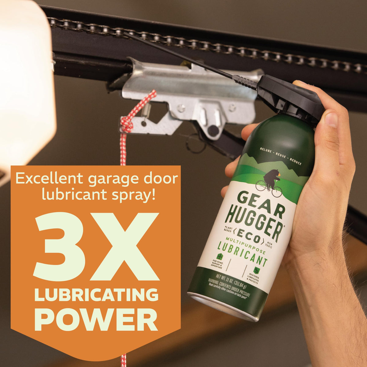 Gear Hugger eco-friendly lubricant spray can ready for quick maintenance