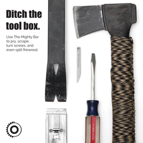 Gear Spool The Mighty Bar milled stainless steel piece showcases strength for everyday fixes.
