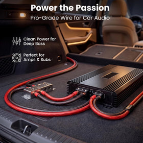 GEARit red 1-0 AWG CCA power wire for amps