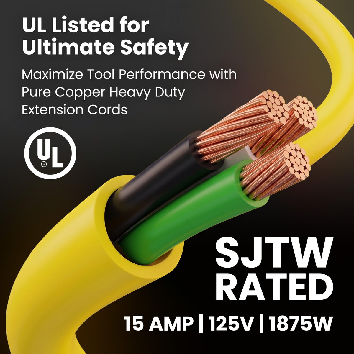 GEARit lighted-end extension cord shows power flow for safer setups.