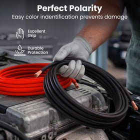 GEARit performance-ready ground wire shown in vehicle chassis, emphasizing durability under heat and vibration.