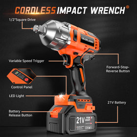 GEARLASSO two 4.0Ah batteries and fast charger for extended cordless use