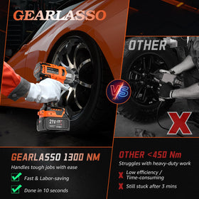 GEARLASSO built-in LED light improves visibility in dim garages