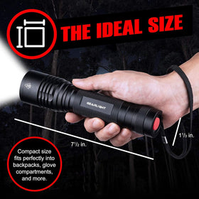 GearLight compact flashlight fits in car glove compartments for emergencies.