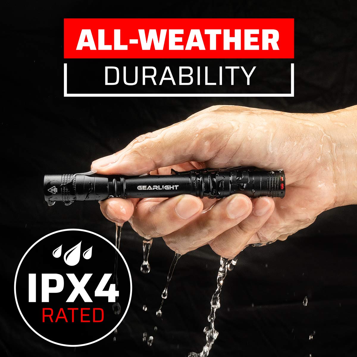 GearLight S100 water-submersion-tolerant for damp environments.