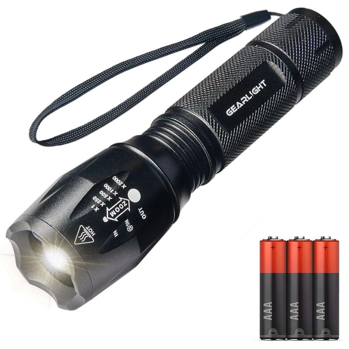 GearLight S1000 bright wide beam illuminates rooms and trails for clear visibility