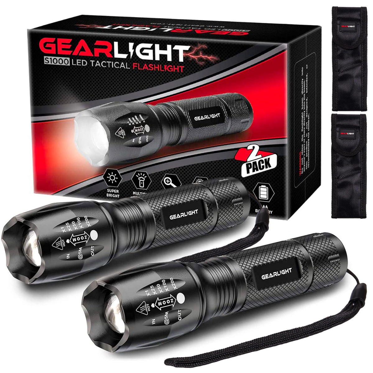 GearLight S1000 compact tactical flashlight for everyday carry and reliability.
