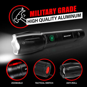GearLight S1000 dual-button layout enables easy operation in any grip or angle.