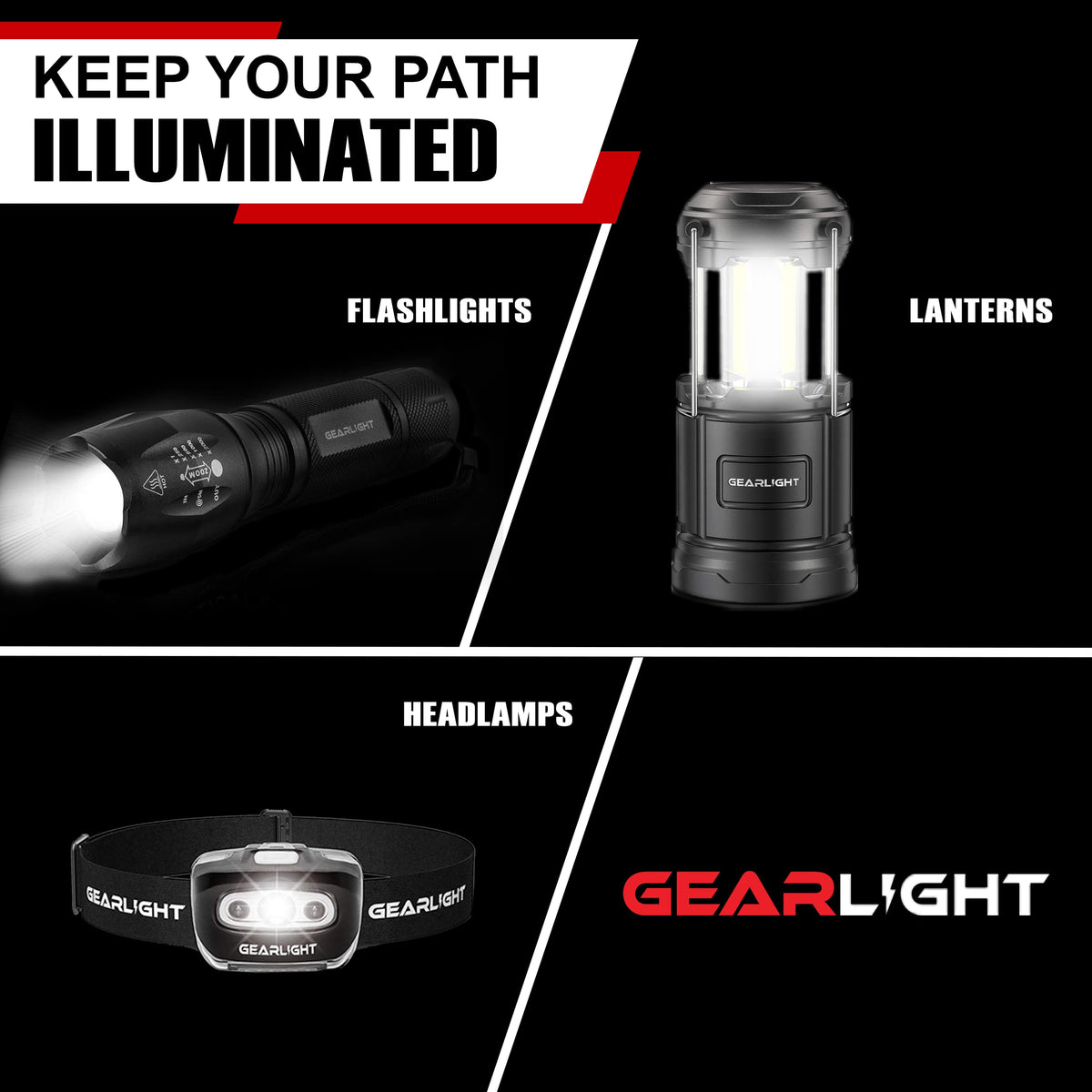 GearLight S1050 ready-to-use pack for home or car emergencies