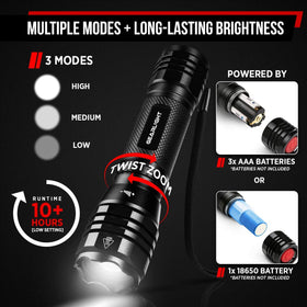 GearLight S1050 rugged aluminum body withstands rough outdoor use
