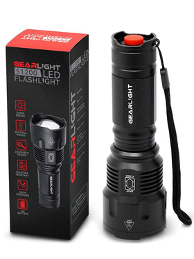 GearLight S1200 zoomable beam for versatile outdoor illumination during camping.