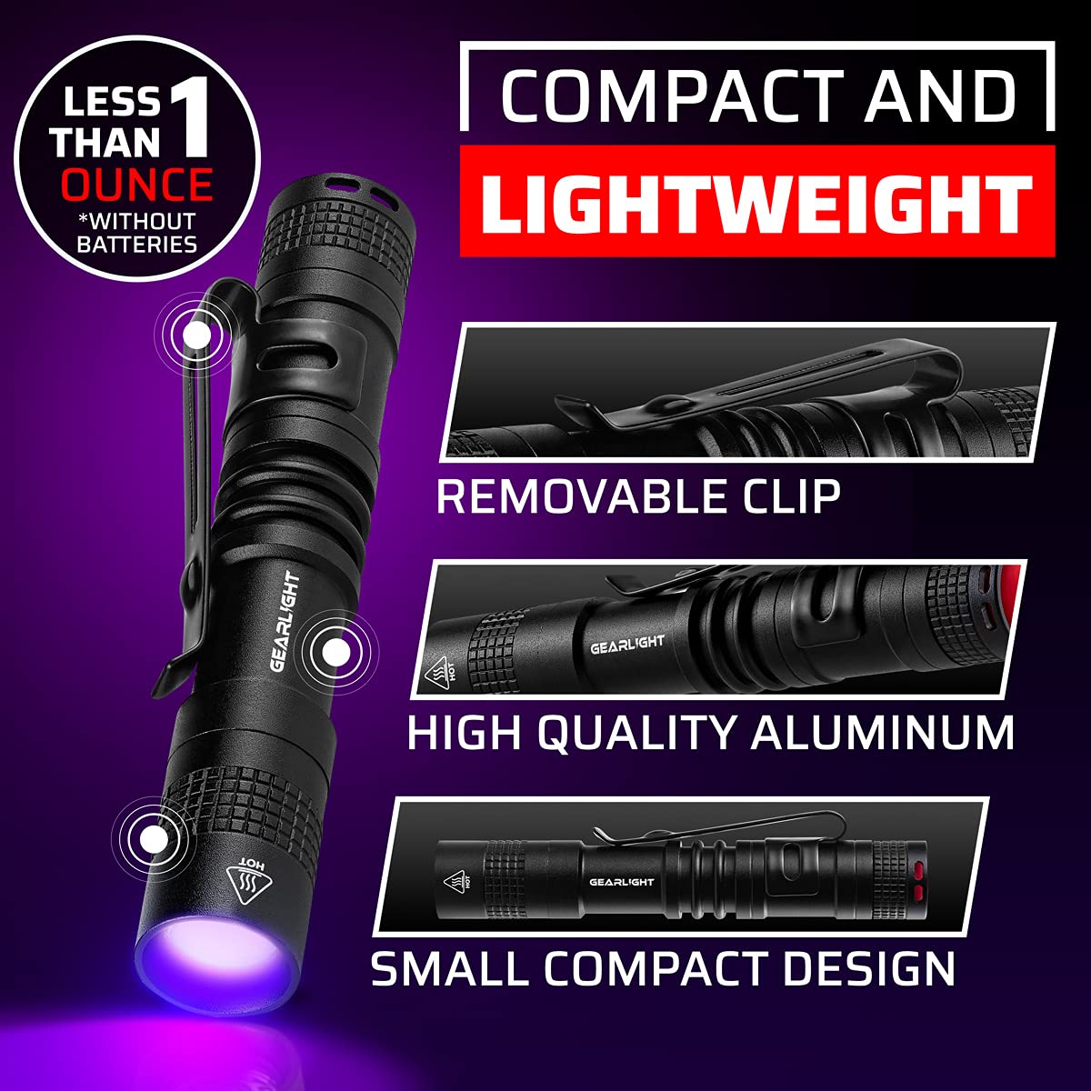 GearLight S50 365nm UV light for resin curing tasks