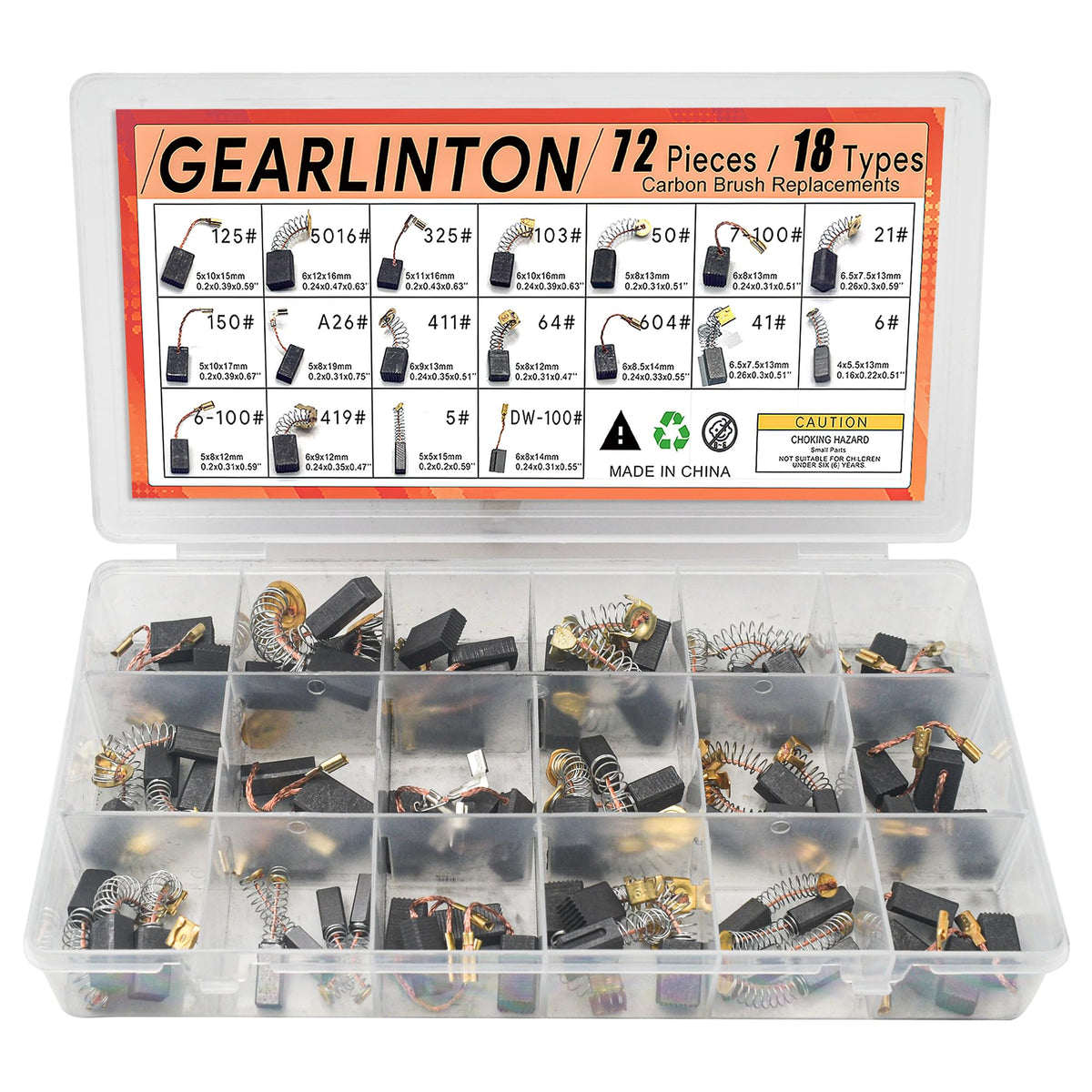 GEARLINTON carbon brush set in box for quick tool maintenance