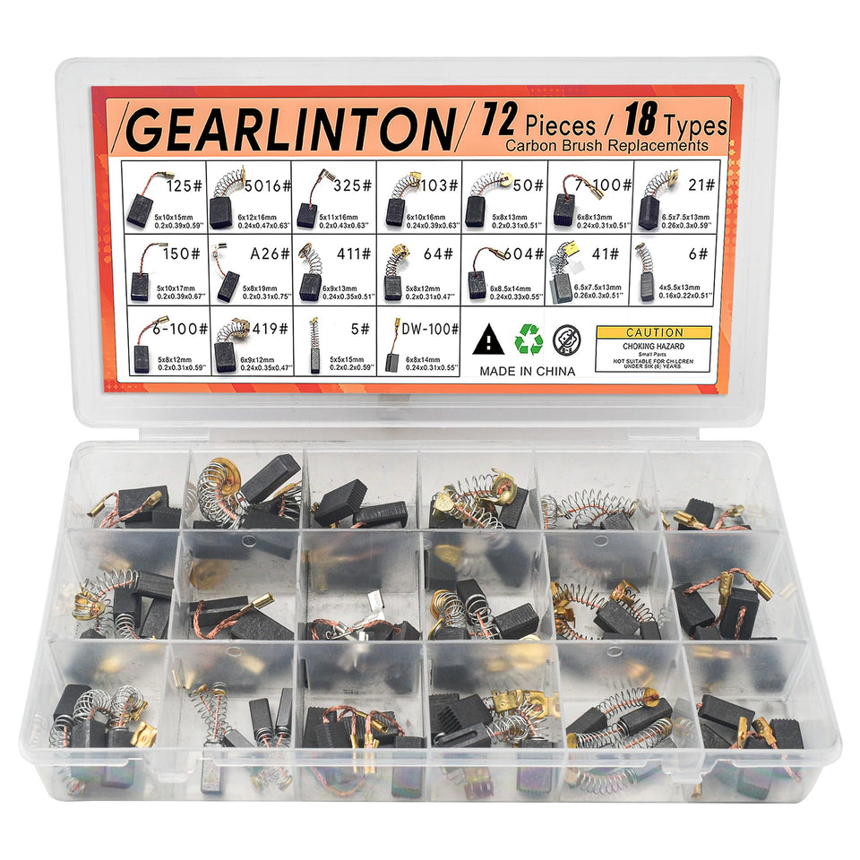 GEARLINTON carbon brush set in box for quick tool maintenance