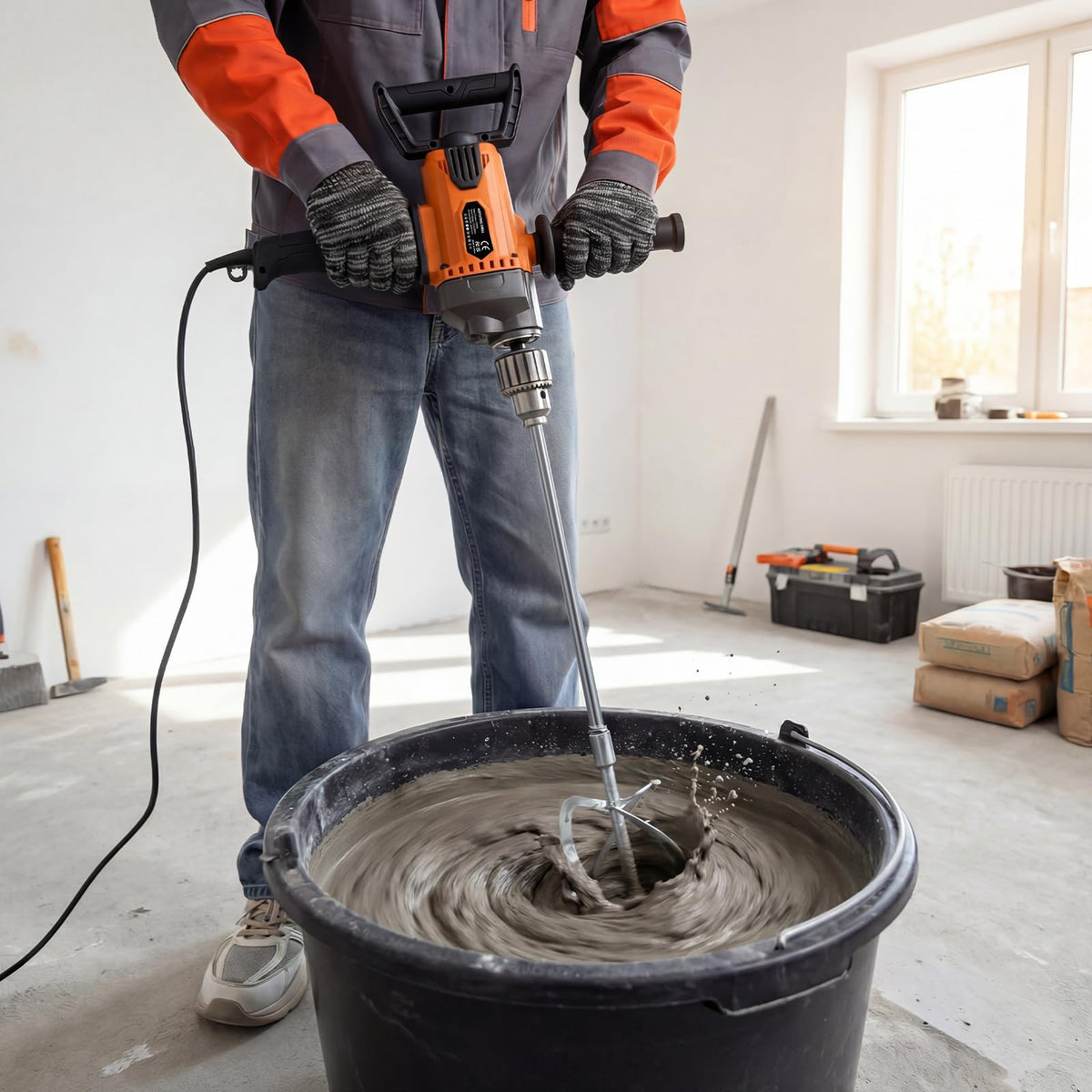 GEARPASS Drill Mixer rugged jobsite durability in tough conditions.