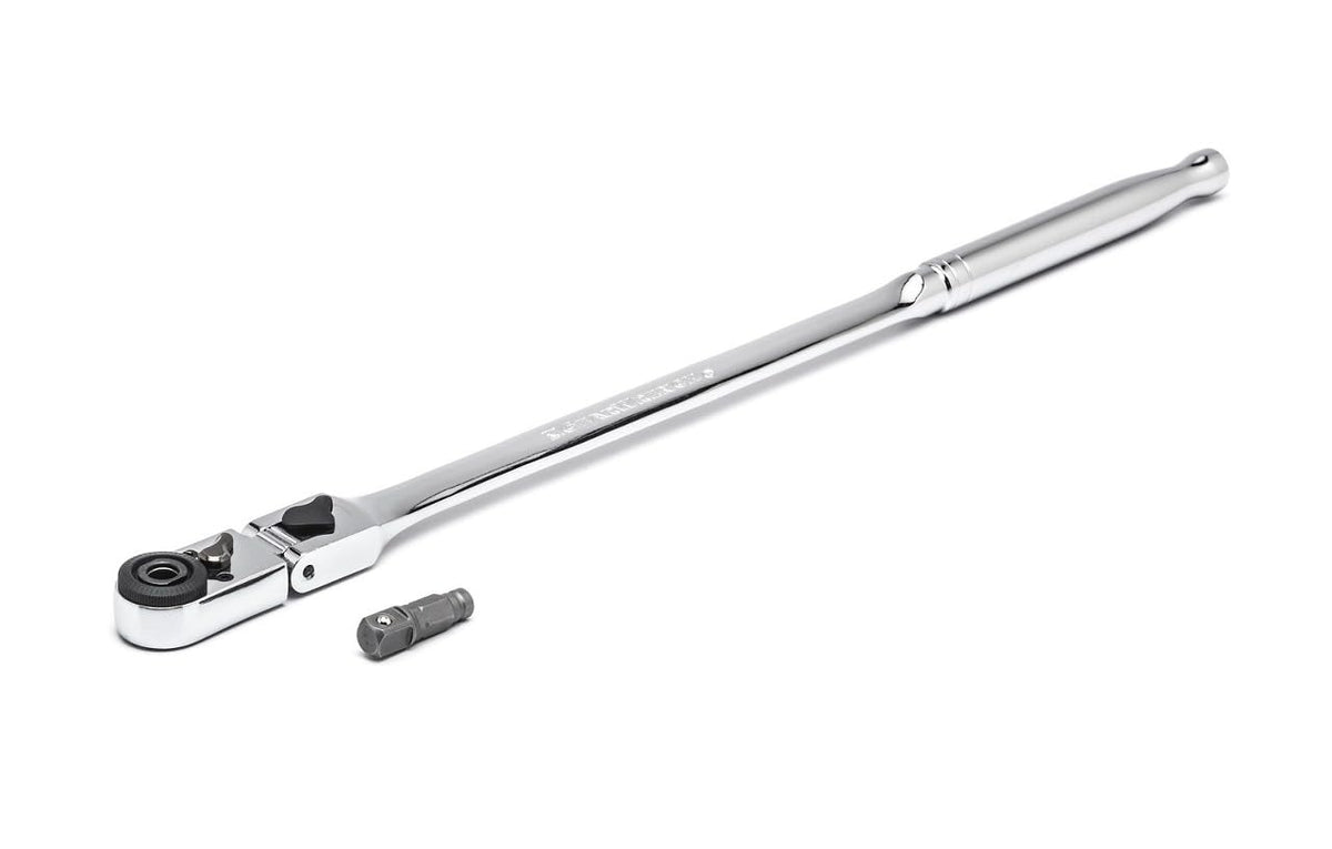 GEARWRENCH 1/4-drive ratchet with locking flex-slim head for tight spaces and versatile access