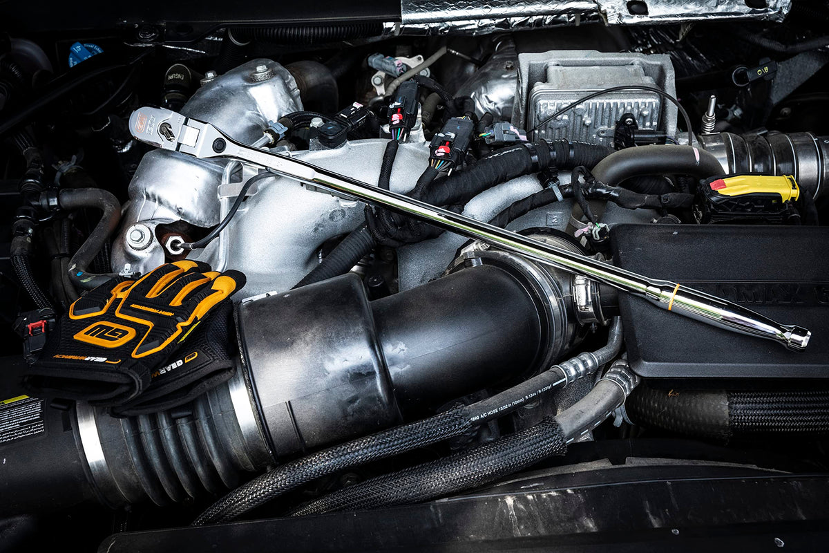 GEARWRENCH 120XP enclosed head resists dirt infiltration for long-lasting performance