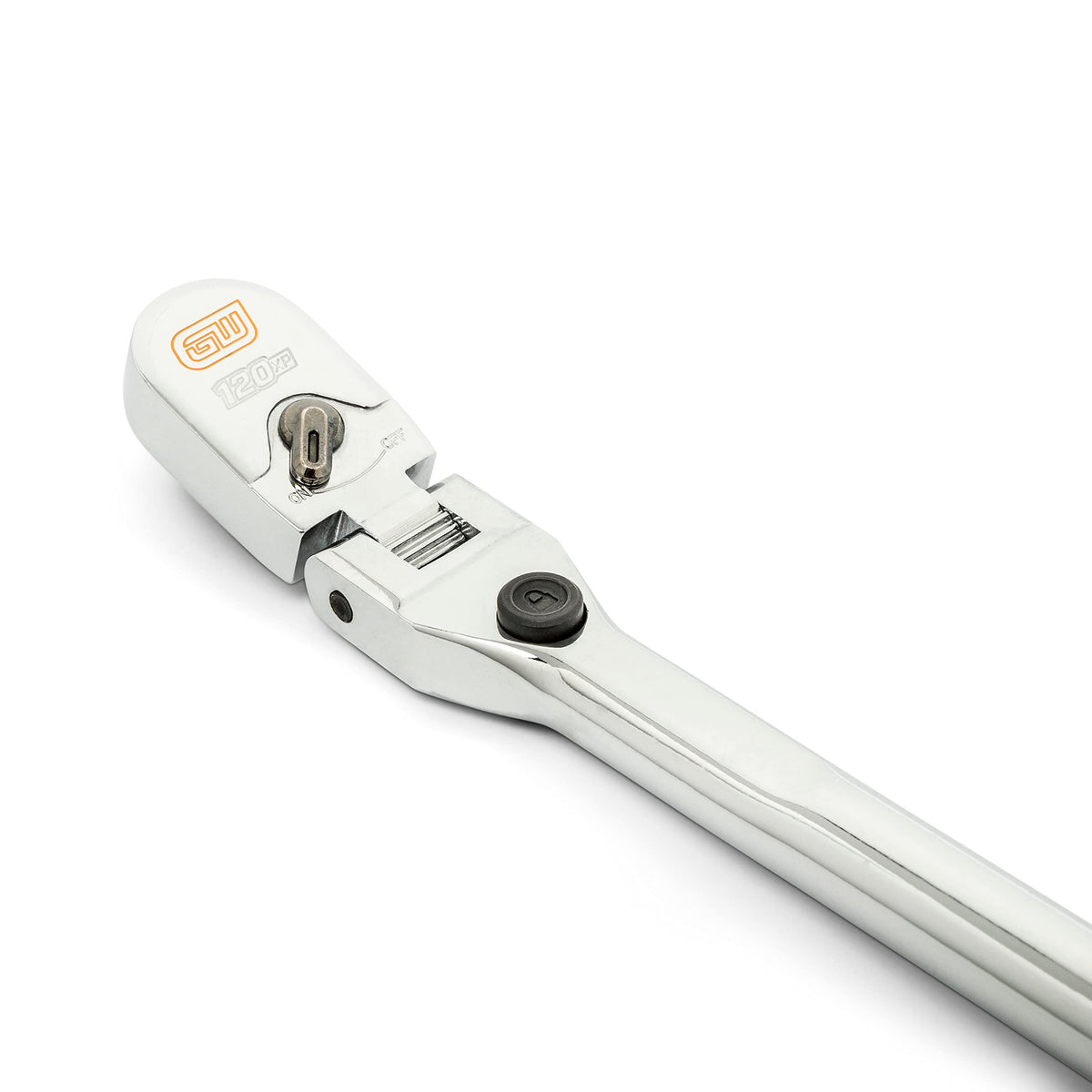 GEARWRENCH 81055 compact head improves access to hard-to-reach fasteners.