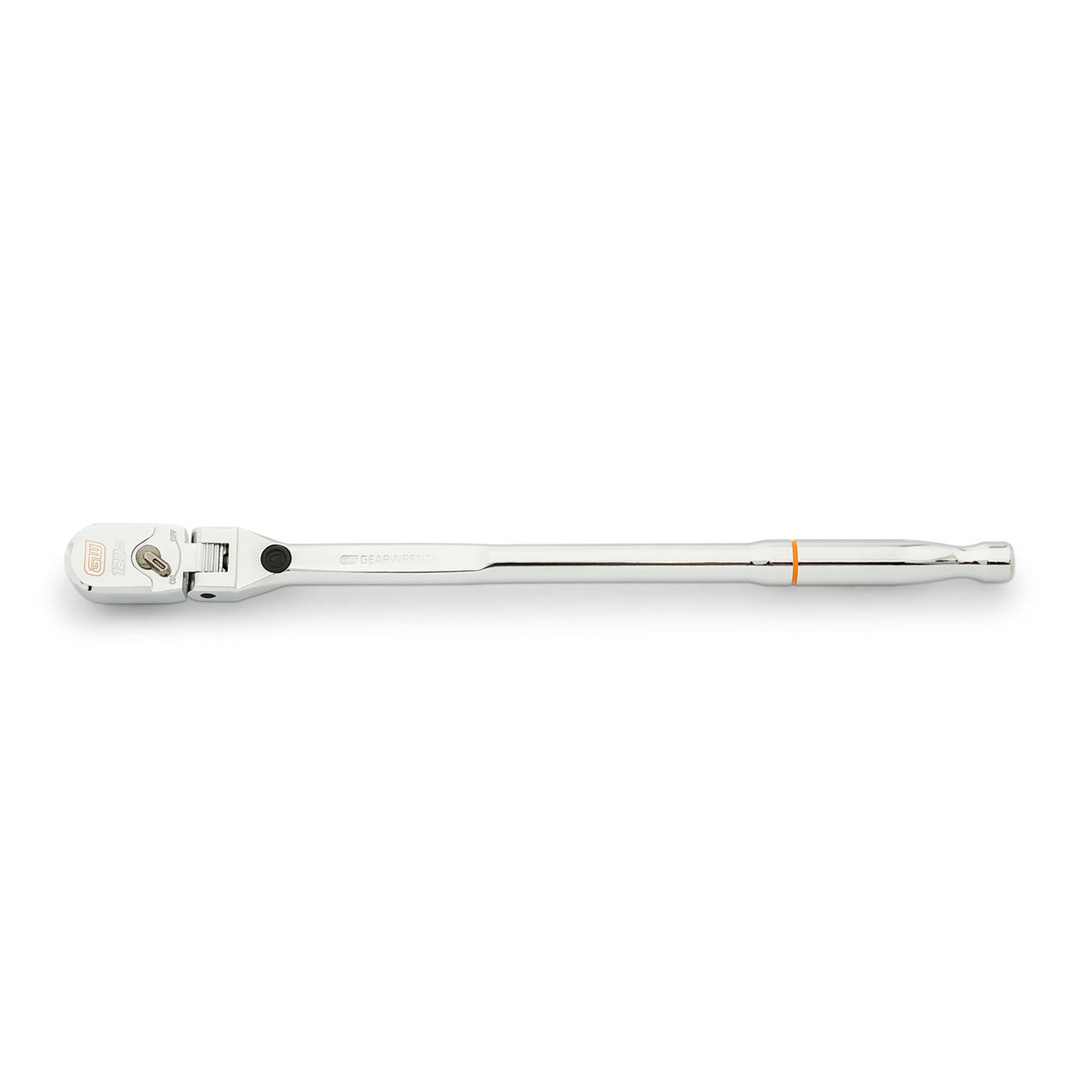 GEARWRENCH 120XP locking flex head ratchet provides precise access in tight spaces.