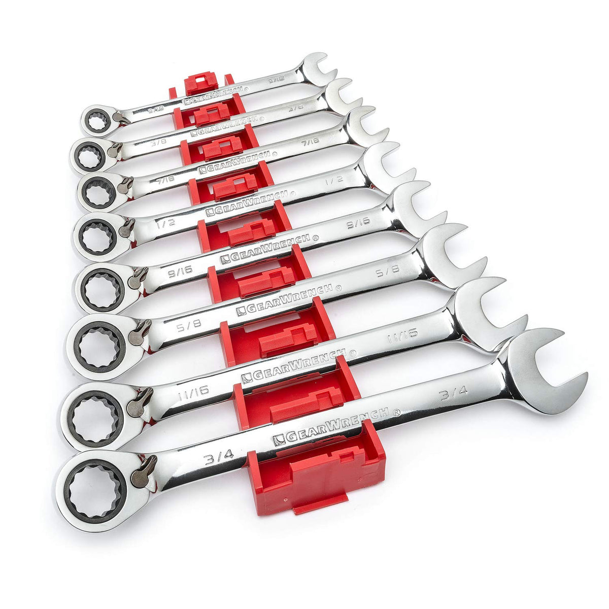 GearWrench 15-degree offset provides easier access above fasteners for safer operation.