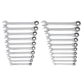 GearWrench 20pc ratcheting wrench set box end for fast access in tight spaces
