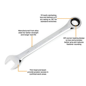 GearWrench 20pc ratcheting wrench set open end enables quick loosening in confined areas