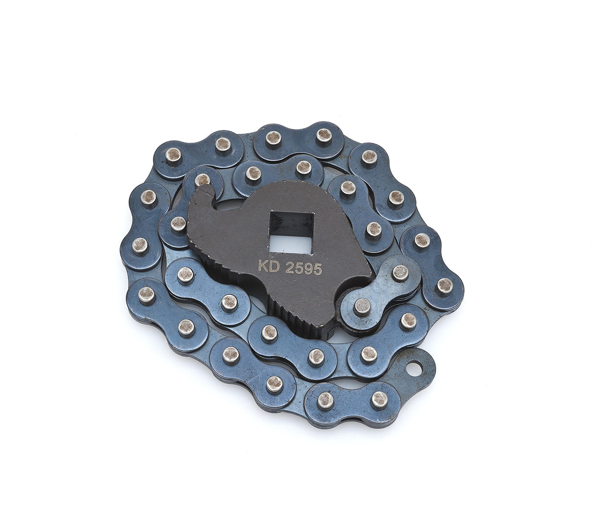 GearWrench 2595D chain wrench wrapped around a fitting, offering reliable grip and ease during adjustments.