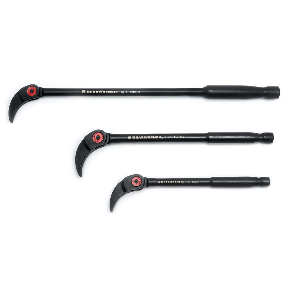 GearWrench 8-inch indexing pry bar set shown for tight-space leverage