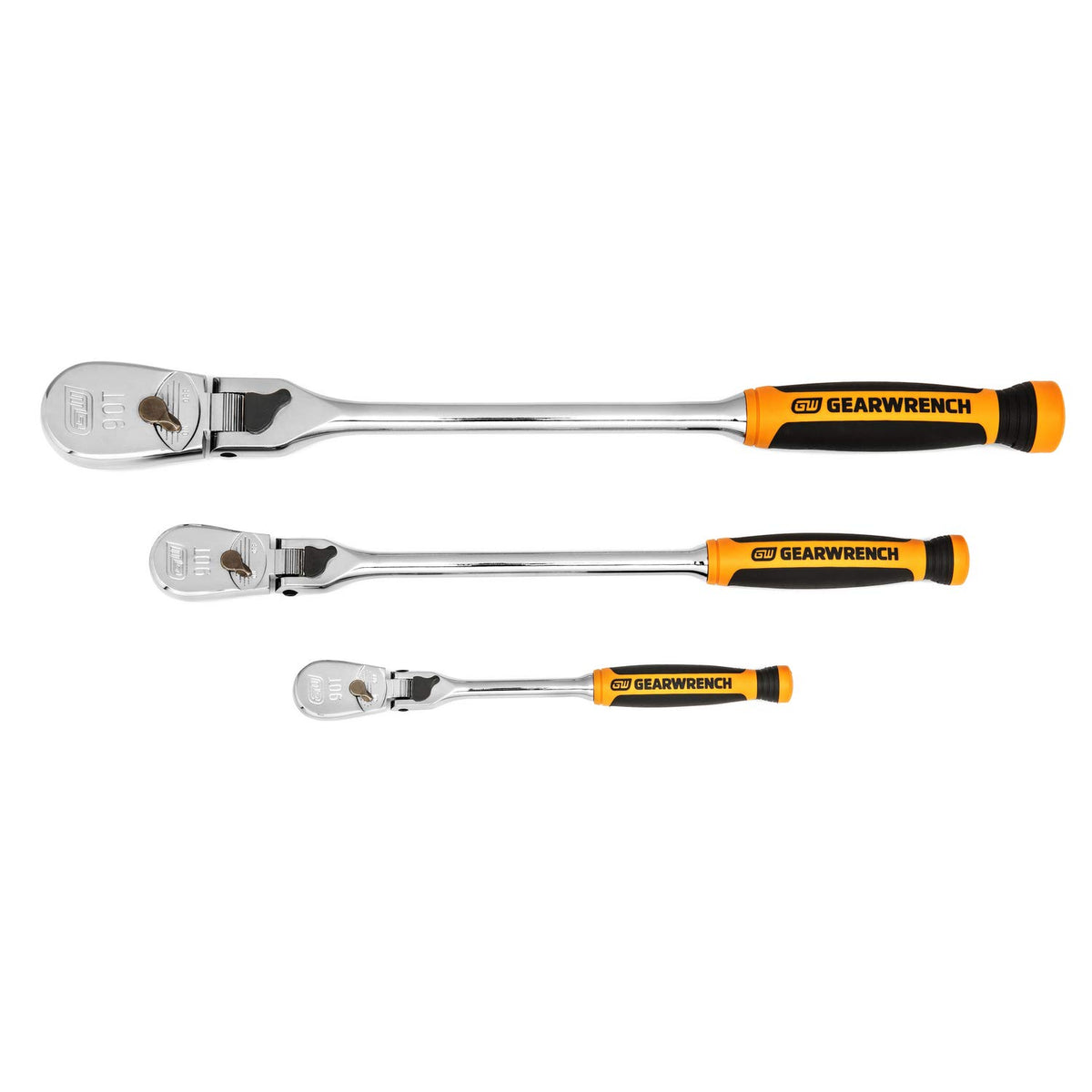 GEARWRENCH 1/4in drive ratchet with 90-tooth gearing for tight-space access