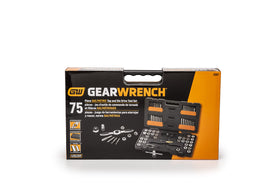 GearWrench 5-degree arc ratchet detail for efficient threading control.