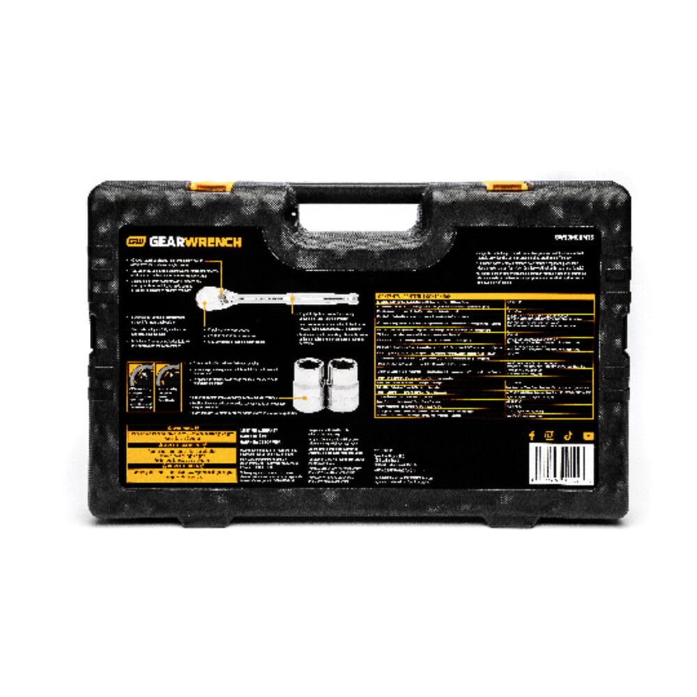 GearWrench 6-point sockets prevent fastener rounding with off-corner loading.