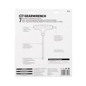 GEARWRENCH ball-end hex keys with T-handle grip, chamfered edges for smooth fastener entry