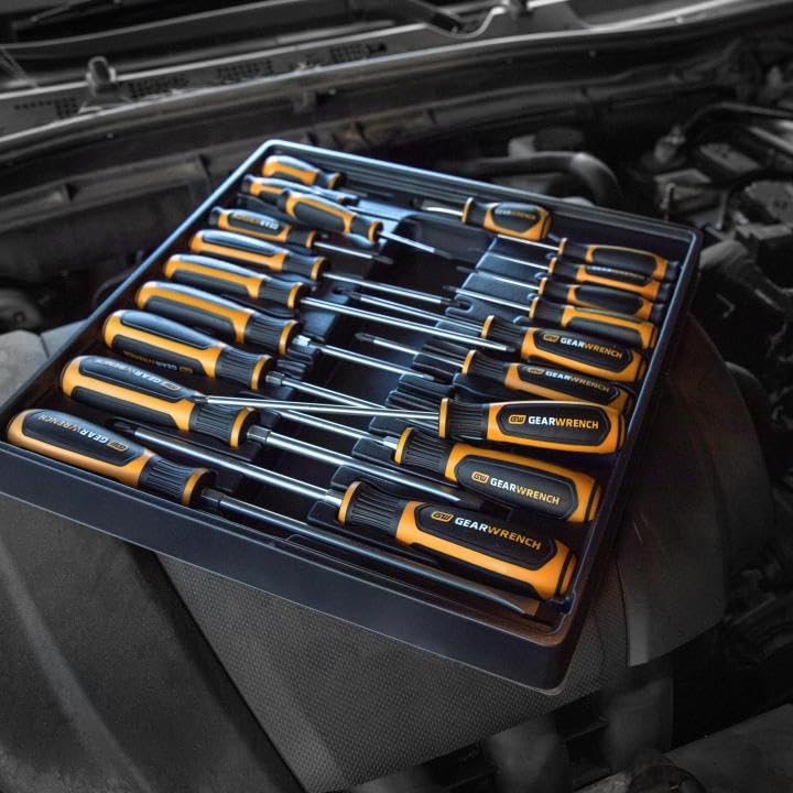 GEARWRENCH 80066H dual-material grip provides comfortable, oil-resistant handling during extended use.