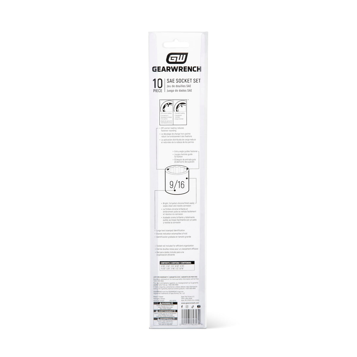 GearWrench 80307D off-corner loading design helps prevent fastener rounding.