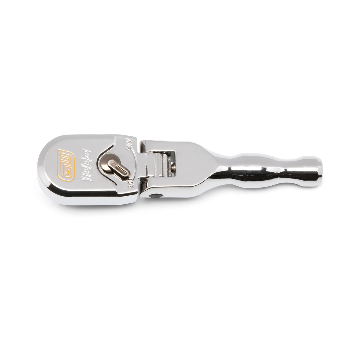 GEARWRENCH 81212XP flex head teardrop ratchet for angled access to tight fasteners.