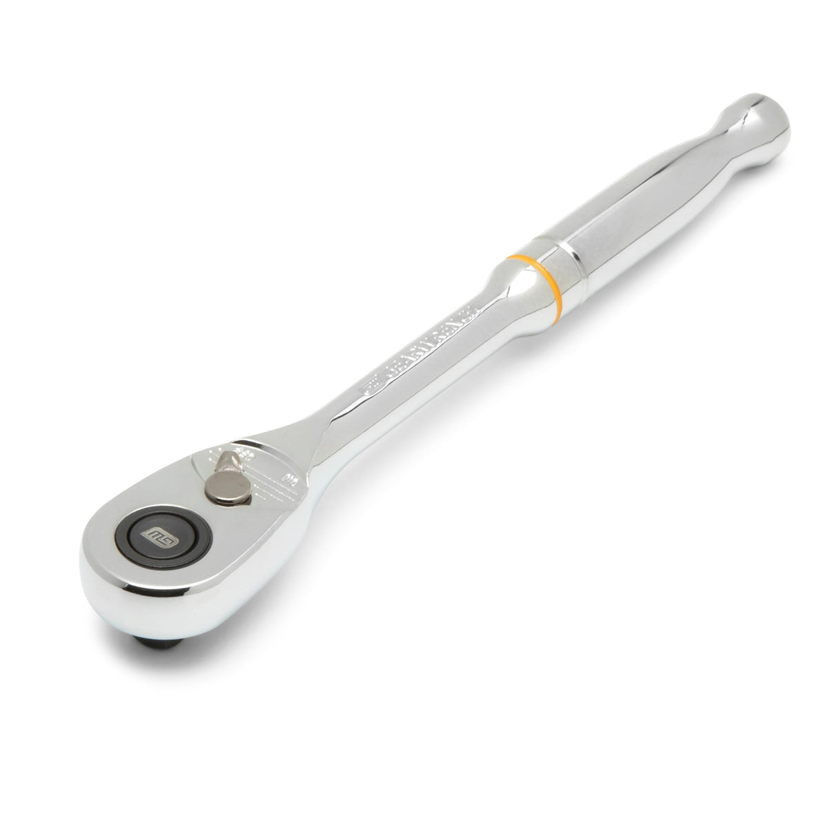 GEARWRENCH 81218T low-profile head fits in confined spaces for better leverage.
