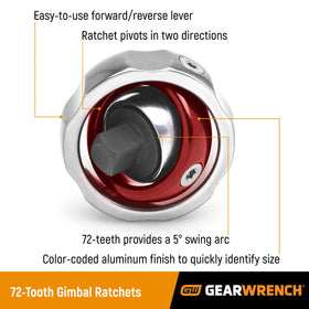 GEARWRENCH 81270 anodized aluminum finish close-up durability and easy cleaning