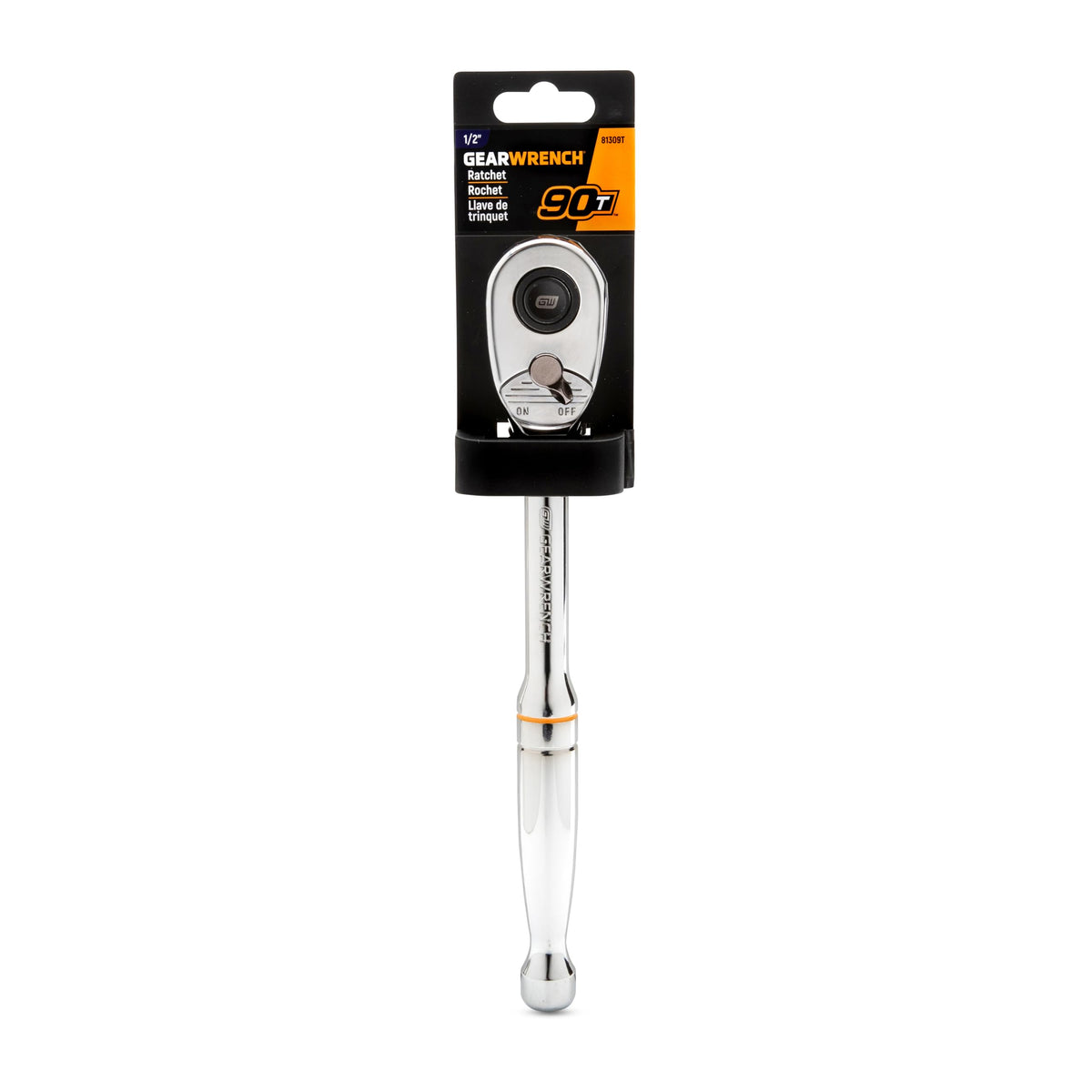 GEARWRENCH 81309T ball detent retention keeps sockets in place.