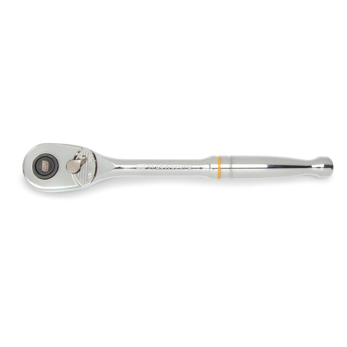 GEARWRENCH 81309T teardrop head enables tight-space access for faster work.